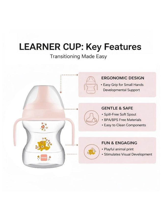 MAM Learn to Drink Training Cup for Babies and Toddlers, 190 ml, Girl - Image 2