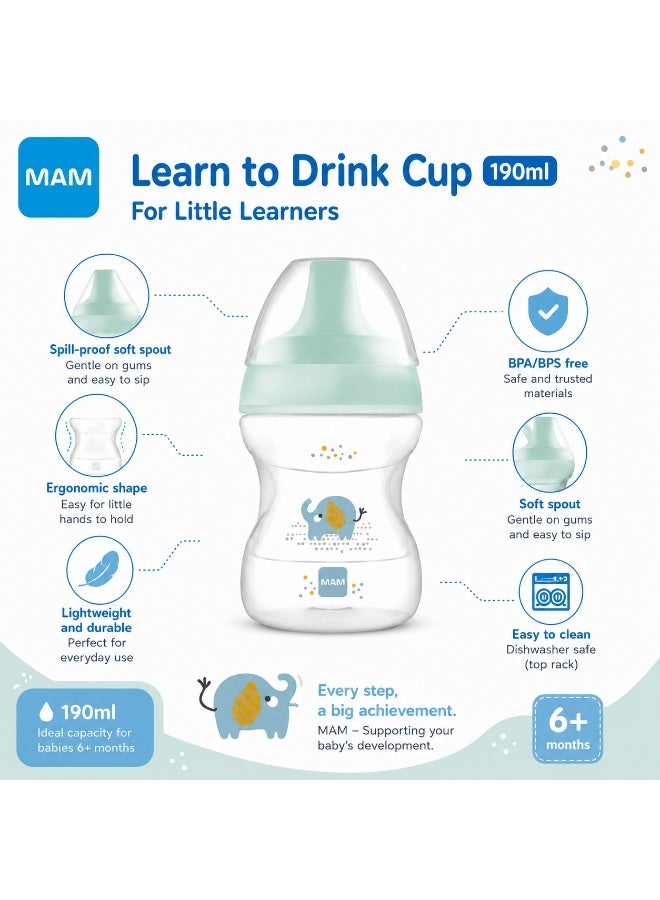 MAM Learn to Drink Training Cup for Babies and Toddlers, 190 ml, Girl - Image 3