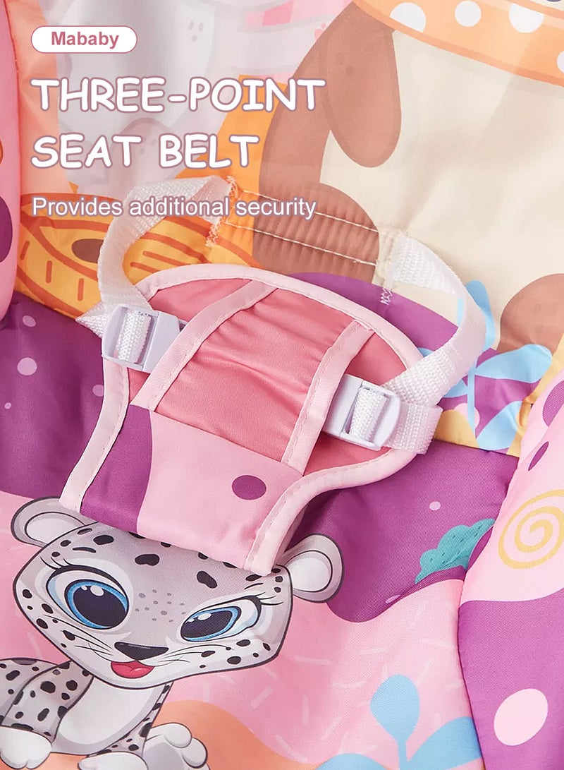 ما بيبي كرسي هزاز متعدد الوظائف للأطفال، أرجوحة اهتزازية موسيقية للأطفال، كرسي هزاز مع مسند ظهر قابل للتعديل وقلادة لعبة - Image 4