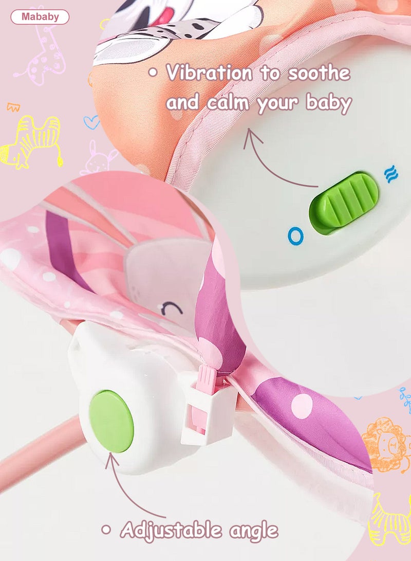 ما بيبي كرسي هزاز متعدد الوظائف للأطفال، أرجوحة اهتزازية موسيقية للأطفال، كرسي هزاز مع مسند ظهر قابل للتعديل وقلادة لعبة - Image 3