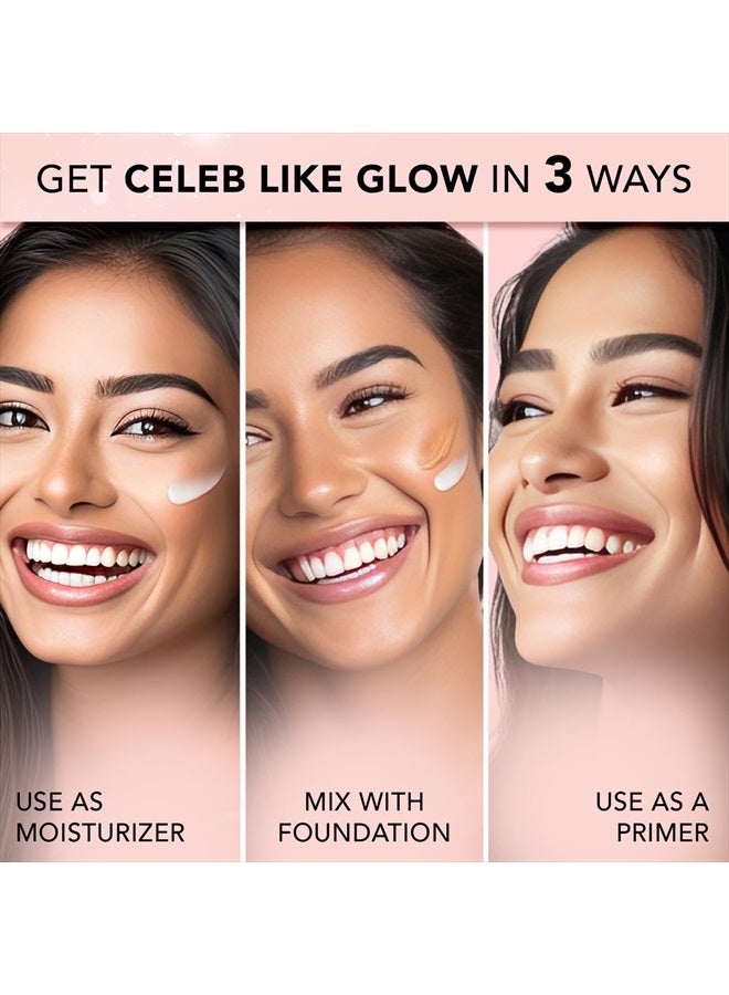 Facescanada Strobe Cream - Rose Gold | with Shea Butter & Hyaluronic Acid | Hydrating & Illuminating Makeup | for Radiant Dewy Skin | 1.01 Fl oz (30ml) - Image 3