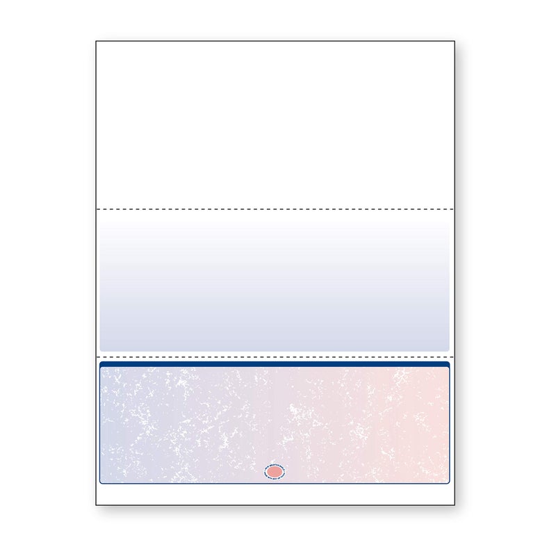 DocuGard BlueRed Premier Prismatic Bottom High Security Check Paper LaserInkjet Printer Compatible 13 Security Features 500 Blank Business Checks 04536