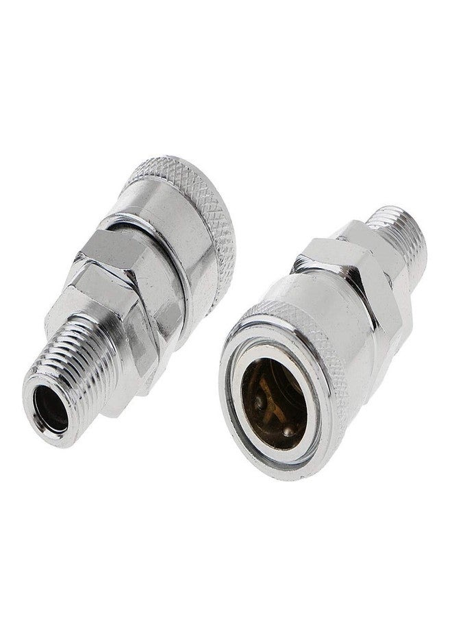 HOSEMART وصلة هوائية سريعة من هوزمارت SM20 - عبوة من قطعتين، وصلة سريعة لخرطوم هواء من الألومنيوم 1/4 BSP - Image 1