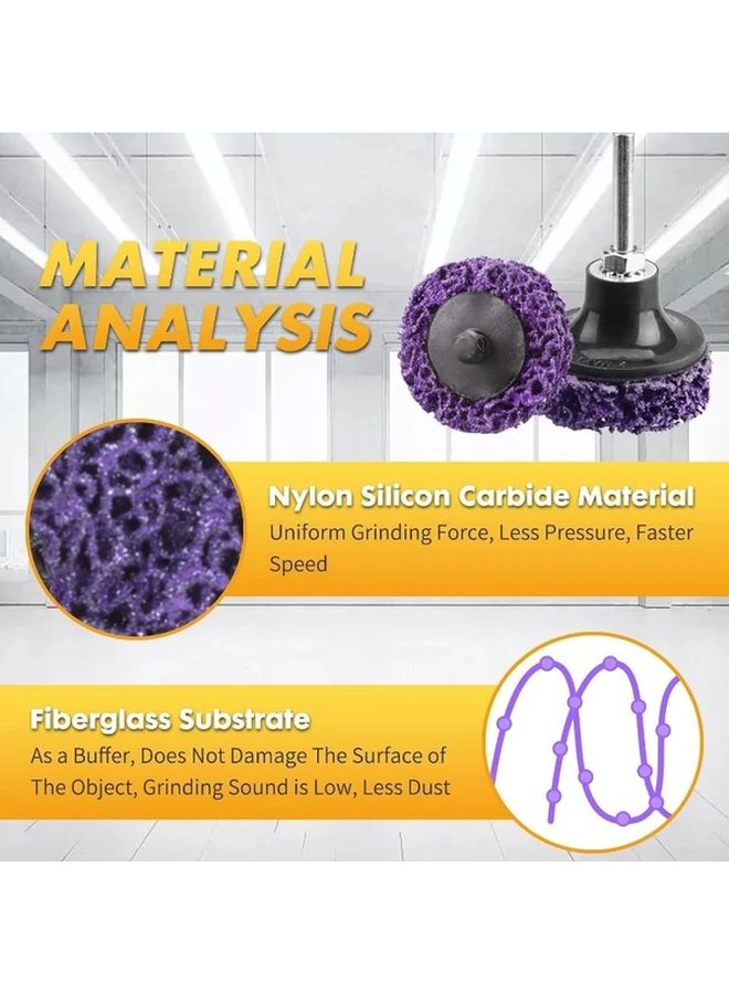 Doioytar 3 بوصة عجلات تلميع سريعة التغيير 10 قطع أقراص سنفرة مرنة - Image 3