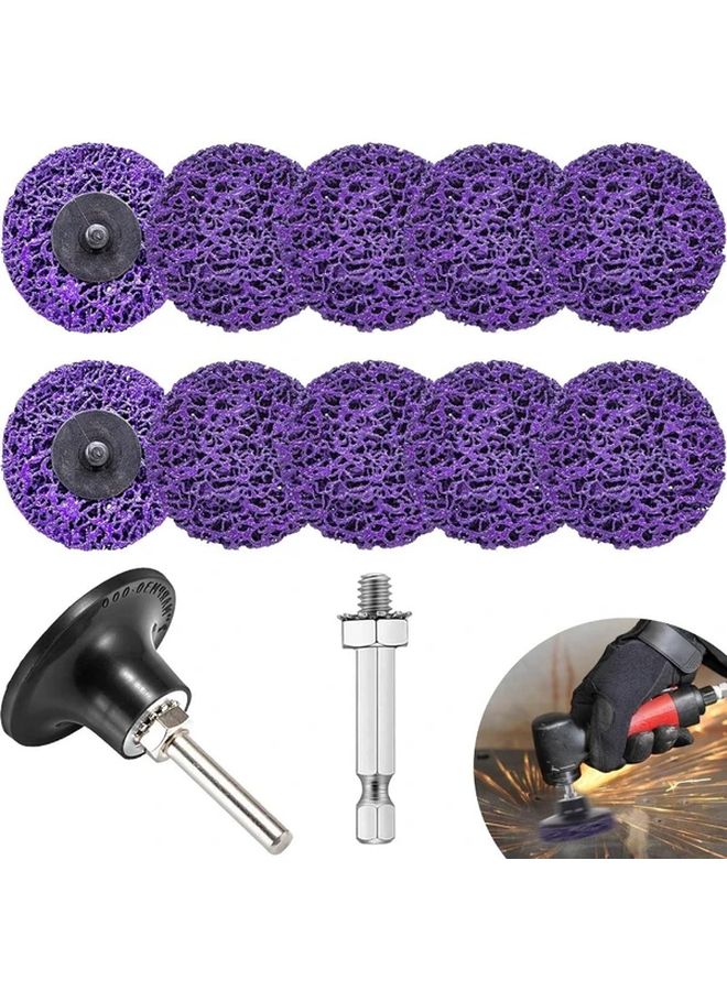 Doioytar 3 بوصة عجلات تلميع سريعة التغيير 10 قطع أقراص سنفرة مرنة - Image 4