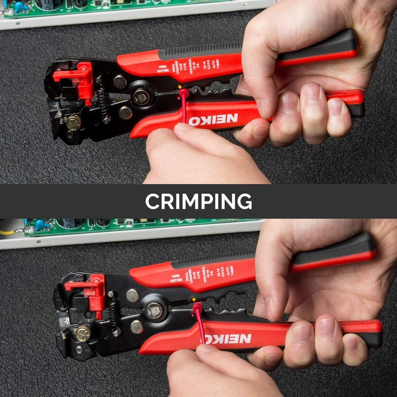 Neiko 01924A 3-in-1 Automatic Wire Stripper, Cutter, and Crimping Tool, Auto Self-Adjusting Pliers that Cut up to 10 AWG - Image 5