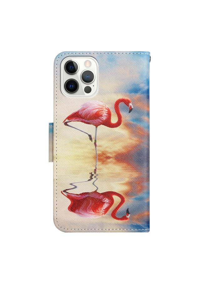 Zaboon Case For iPhone 13 Pro Max Painted Pattern Horizontal Flip Leather Case with Holder & Card Slot & Wallet - Image 3
