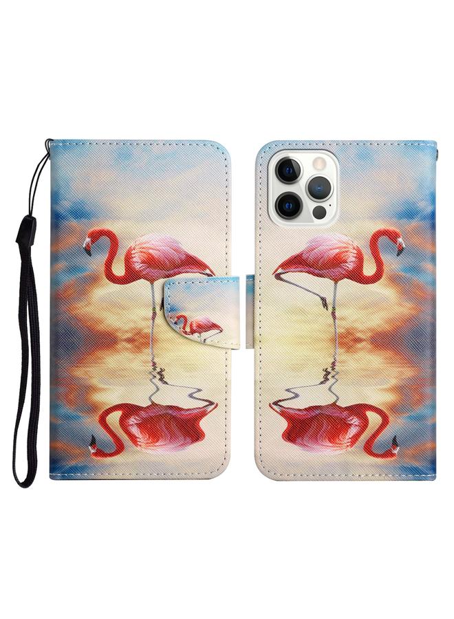 Zaboon Case For iPhone 13 Pro Max Painted Pattern Horizontal Flip Leather Case with Holder & Card Slot & Wallet - Image 1