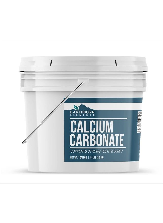 earthborn elements مسحوق كربونات الكالسيوم (1 جالون)، مضاد حموضة طبيعي، مسحوق حجر جيري، دلو قابل لإعادة الإغلاق - Image 2