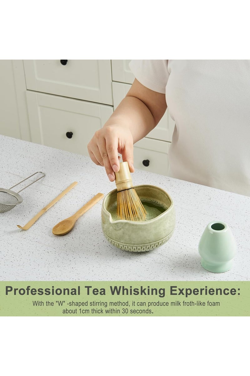 TDAO Matcha Whisk Set 4-Piece Natural Bamboo Matcha Making Tools Kit Includes Whisk Sifter Tea Scoop Spoon Ceremony Accessory Gift for Beginners Daily Use - Image 3