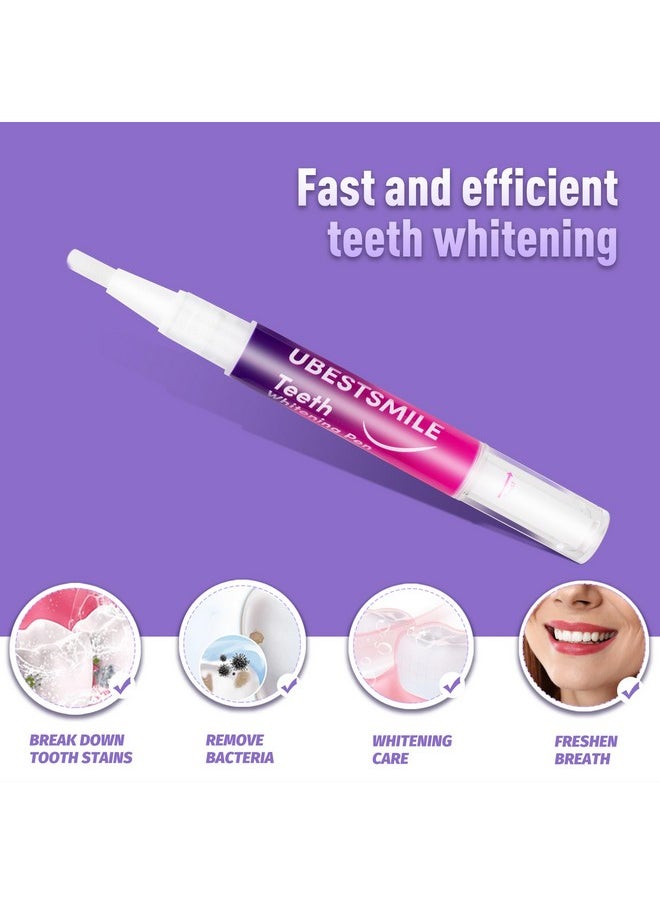 UBESTSMILE Teeth Whitening Pen (4 Pcs) Whiten Teeth 40+ Uses Remove Stains Effective Painless Insensitive Fresh Fragrance Travelfriendly Datingfriendly Mint Flavor  - Image 3