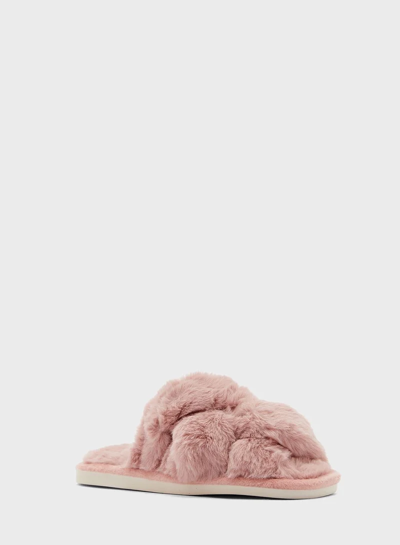 Ginger Twisted Fluffy Bedroom Slipper