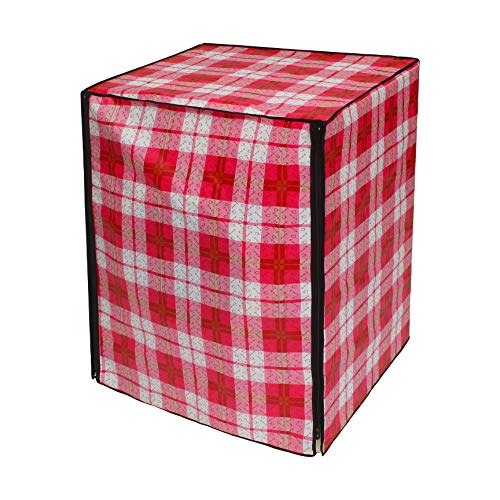 Lithara PVC Front Load Fully Automatic Washing Machine Cover For 7 Kg, 7.2 Kg, 7.5 Kg, 8 Kg | Size : 58.4 x 58.4 x 88.9 Cm | (Multicolor Design09) - Image 3