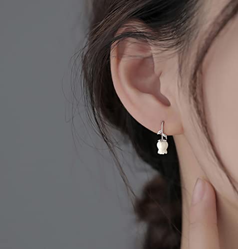 Reffeer Solid 925 Sterling Silver Flower Crawler Cuff Earrings Wraps for Women Teen Girls Flower Wrap Earrings Climber (A-Silver) - Image 3