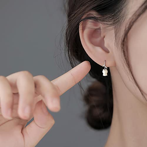 Reffeer Solid 925 Sterling Silver Flower Crawler Cuff Earrings Wraps for Women Teen Girls Flower Wrap Earrings Climber (A-Silver) - Image 2