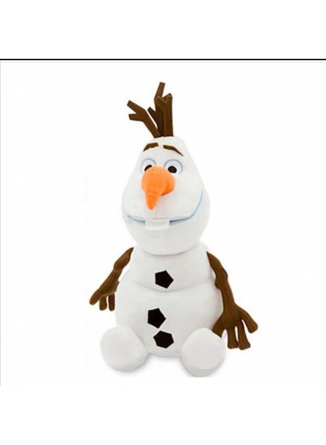 هالامودو دمية ثلج كبيرة مجمدة وجميلة -هدية عيد ميلاد ممتازة وديكور لغرفة النوم، غرفة المعيشة، المكتب والمكتب، مضاعفة كضغط -بوستينغ رفيق 35 سم - Image 2