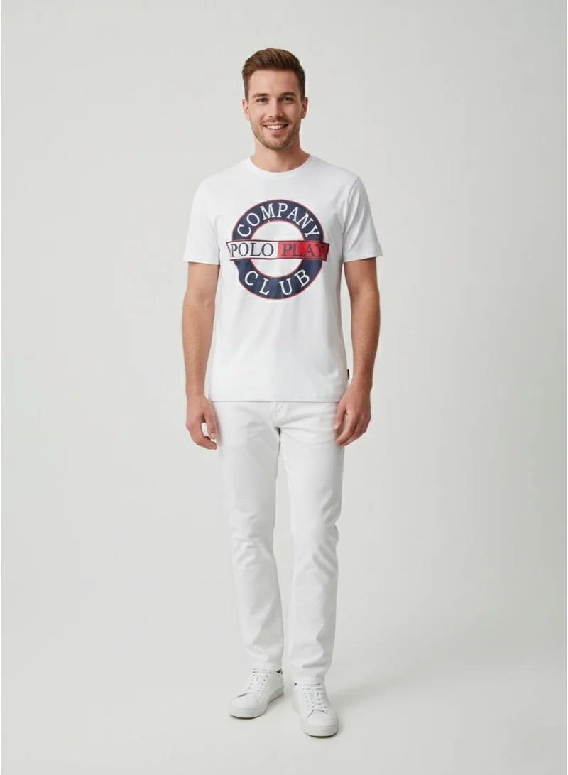 Polo Play Mens Graphic T-shirt -WHITE (S)