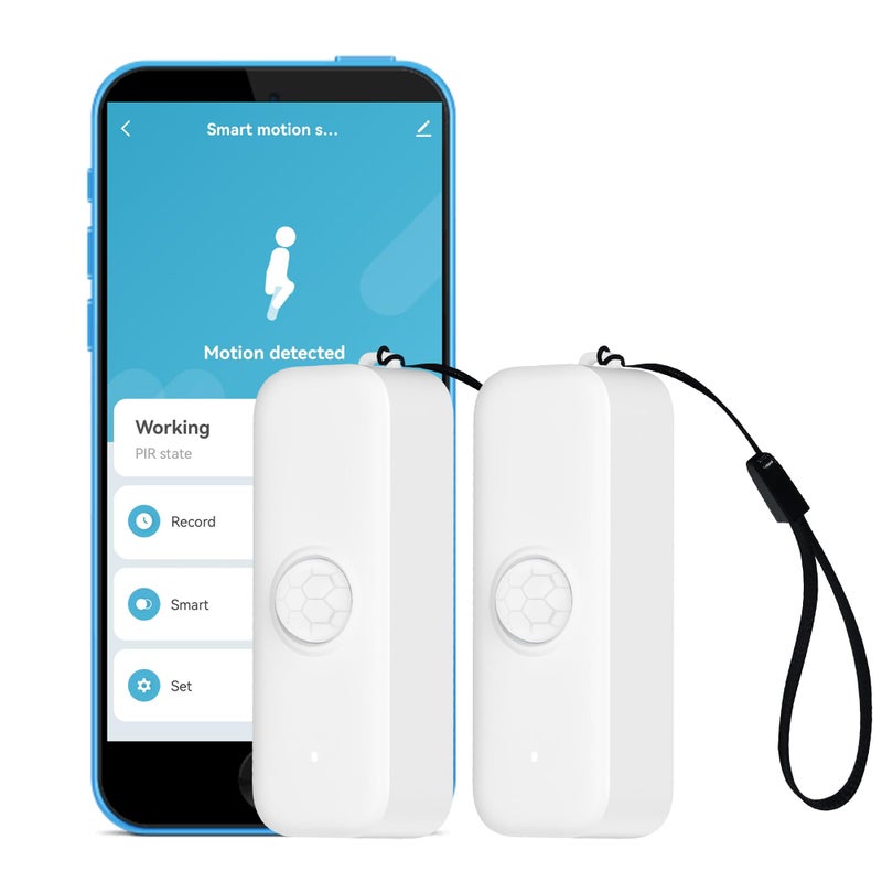 SENCKIT WiFi Motion Sensor Smart Motion Detector PIR Infrared Motion Sensor for Alarm System Smart Home Automation App Remote Monitoring Compatible with Alexa 2Pack - Image 2