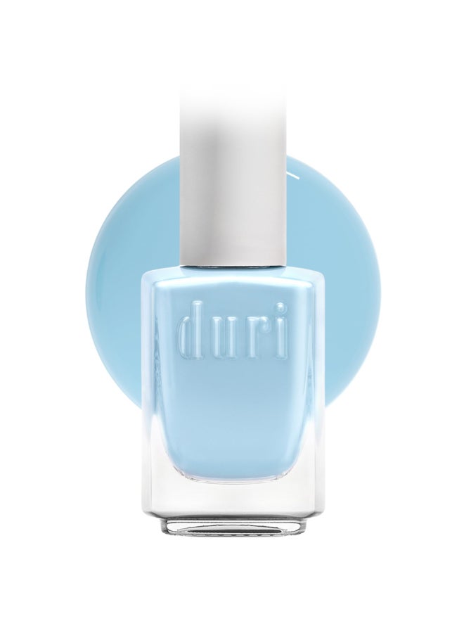 duri Nail Polish 107S Cloud True Blue Pastel Blue Color - Image 3