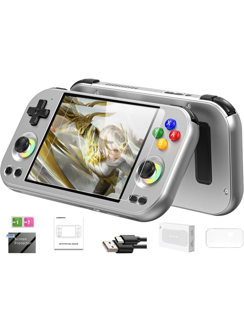ANBERNIC RG477M Retro Handheld Game Console, Aluminum Alloy CNC Dimensity 8300 Android14 System 4.7-inch Touch Console WiFi/Bluetooth Hall joystick 5300mah 12+ 256gb128G TF Card - Image 1