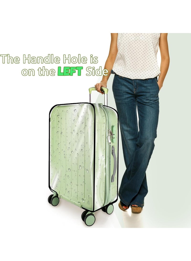 Meetion غطاء حقيبة سفر شفاف سميك 3 قطع، 20" 24" 28" أغطية حقائب PVC مقاومة للماء والغبار ومضادة للخدش لحقيبة السفر ذات العجلات - Image 3