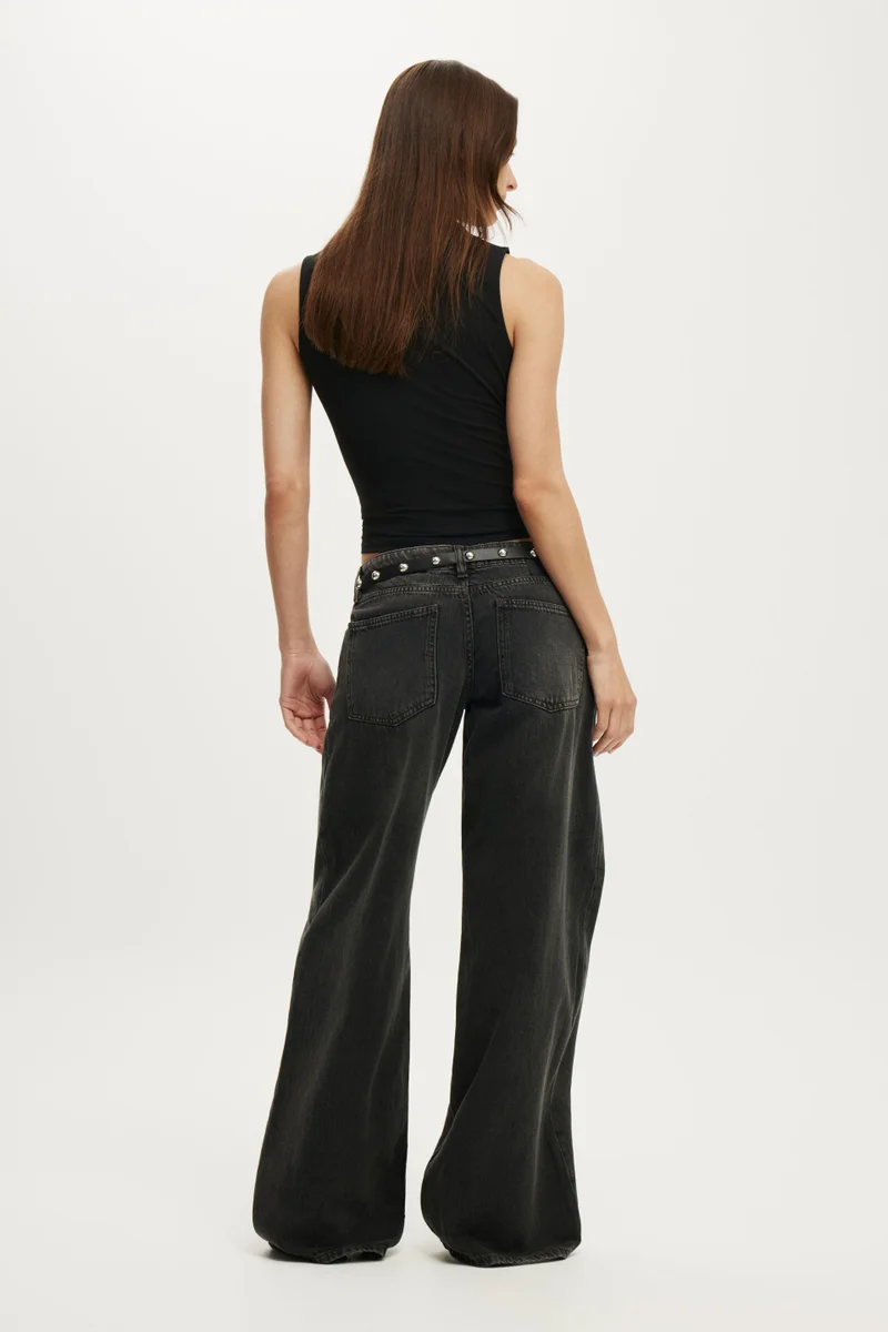 Cotton On  Low Rise Wide Jean for Women | Best Price UAE