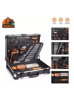 TACKLIFE TACKLIFE Tool Case, 136 Pieces Tool Box, Aluminum Tool Chest, Multi-Function Hand Tool Set HHK4B  - Image 3