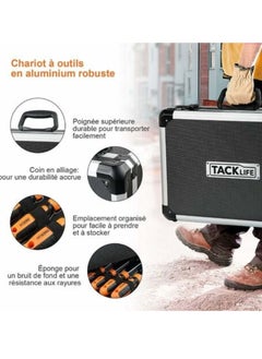 TACKLIFE TACKLIFE Tool Case, 136 Pieces Tool Box, Aluminum Tool Chest, Multi-Function Hand Tool Set HHK4B  - Image 5
