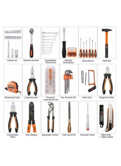 TACKLIFE TACKLIFE Tool Case, 136 Pieces Tool Box, Aluminum Tool Chest, Multi-Function Hand Tool Set HHK4B  - Image 4