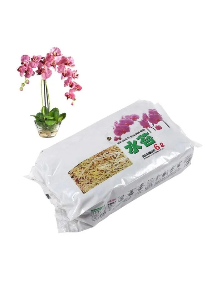 Generic 1Pack 6L Premium Long Fibered Sphagnum Moss Natural Potting Mix for Succulent, Carnivorous Plants, Orchid Plant Soil, Air Layering, Mulching, Propagation, Reptile or amphibians terrariums - Image 1