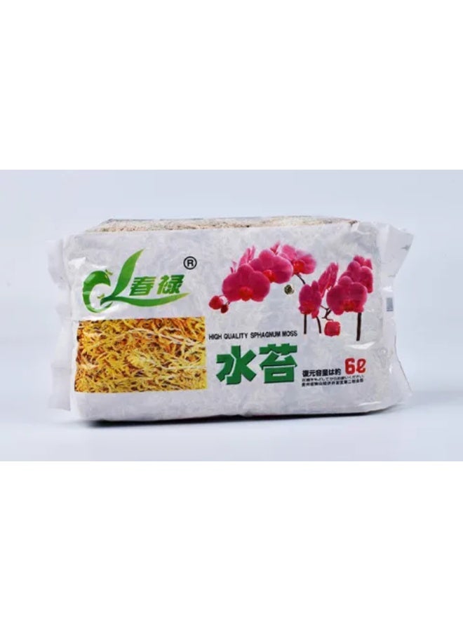 Generic 1Pack 6L Premium Long Fibered Sphagnum Moss Natural Potting Mix for Succulent, Carnivorous Plants, Orchid Plant Soil, Air Layering, Mulching, Propagation, Reptile or amphibians terrariums - Image 2