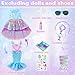 DONTNO American 18 Inch Doll Makeup Accessories and Mermaid Clothes SetIncluded 2 Pieces ClothesMermaid Messenger BagStarfish HairpinLipstickNecklaceBraceletEye Shadow and StickerNO Doll and Shoes - Image 4