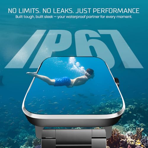 PunnkFunnk H18 Smartwatch for Men & Women | 2.01" HD Full Display | Bluetooth Calling Watch with Heart Rate | Sleep Monitor | 100+ Sports Modes | Long Battery Life | IP67 Fitness Watch- (Metal Black) - Image 4