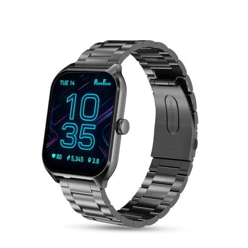PunnkFunnk H18 Smartwatch for Men & Women | 2.01" HD Full Display | Bluetooth Calling Watch with Heart Rate | Sleep Monitor | 100+ Sports Modes | Long Battery Life | IP67 Fitness Watch- (Metal Black) - Image 1