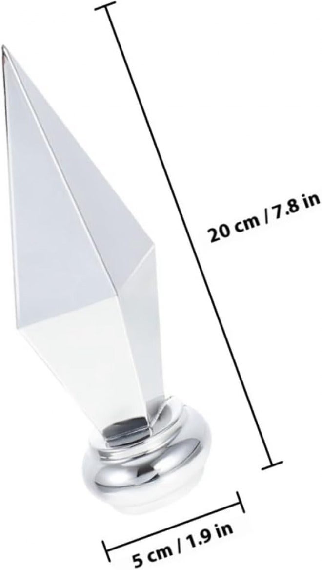 2pcs Silver Aluminum Flagpole Topper Caps, Replacement Flag Head Finials for Outdoor Yard and Garden Flagpoles, Sturdy Parade Flag Pole Tips for Holiday Decoration - Image 2