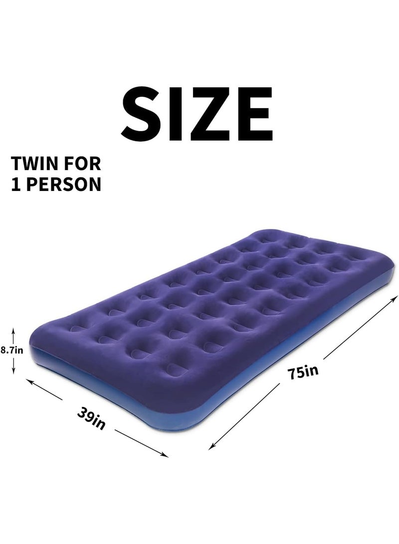 Fixer Twin Size Inflatable Air Mattress – Portable Blow‑Up Guest Bed with Built‑in Pump - Image 3