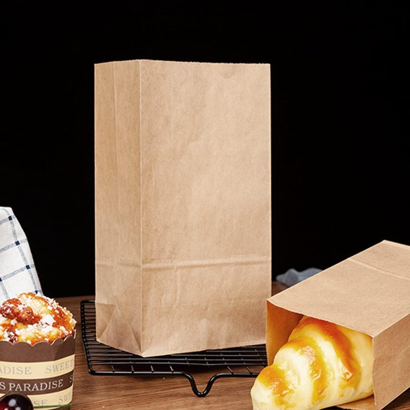 BadenBach 50 Pack 12 Lb Brown Paper Lunch Bags, 12.5" x 7" x 4.3" Large Bread Bags Bulk, Heavy Duty kraft Paper Sacks for Grocery Wrapping, Retail Shopping, Bakery, Party Favors - Image 4