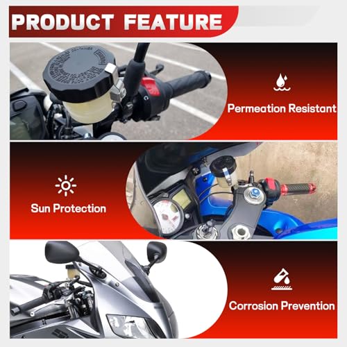 LE LEFOSSI Motorcycle Front Brake Master Cylinder Brake Pump Tank Oil Cup Fluid Bottle Reservoir w/Bracket Aftermarket Part Compatible with for Suzuki GSXR 600 1997-2005 GSXR 750 2000-2005 GSXR 1000 - Image 5