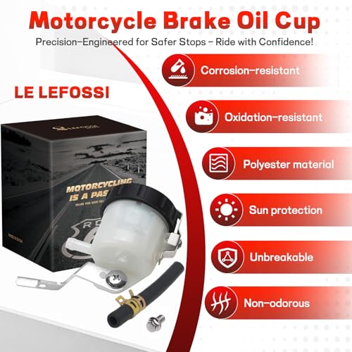 LE LEFOSSI Motorcycle Front Brake Master Cylinder Brake Pump Tank Oil Cup Fluid Bottle Reservoir w/Bracket Aftermarket Part Compatible with for Suzuki GSXR 600 1997-2005 GSXR 750 2000-2005 GSXR 1000 - Image 4