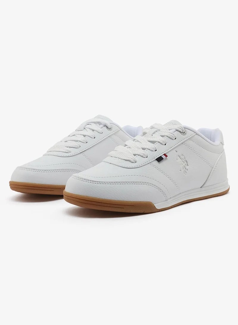 U.S. Polo Assn. CONO GLB 6FX Women’s White Casual Sneakers with Gum Sole – Classic Lace-Up Shoes - Image 4