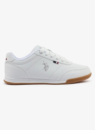U.S. Polo Assn. CONO GLB 6FX Women’s White Casual Sneakers with Gum Sole – Classic Lace-Up Shoes - view 2