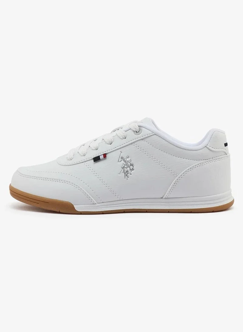 U.S. Polo Assn. White U.S. Polo Assn. CONO GLB 6FX Women’s White Casual Sneakers with Gum Sole – Classic Lace-Up Shoes  | Best Price UAE