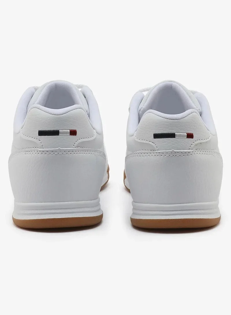 U.S. Polo Assn. White U.S. Polo Assn. CONO GLB 6FX Women’s White Casual Sneakers with Gum Sole – Classic Lace-Up Shoes  | Best Price UAE