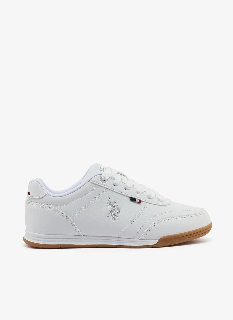 U.S. Polo Assn. CONO GLB 6FX Women’s White Casual Sneakers with Gum Sole – Classic Lace-Up Shoes - Image 1
