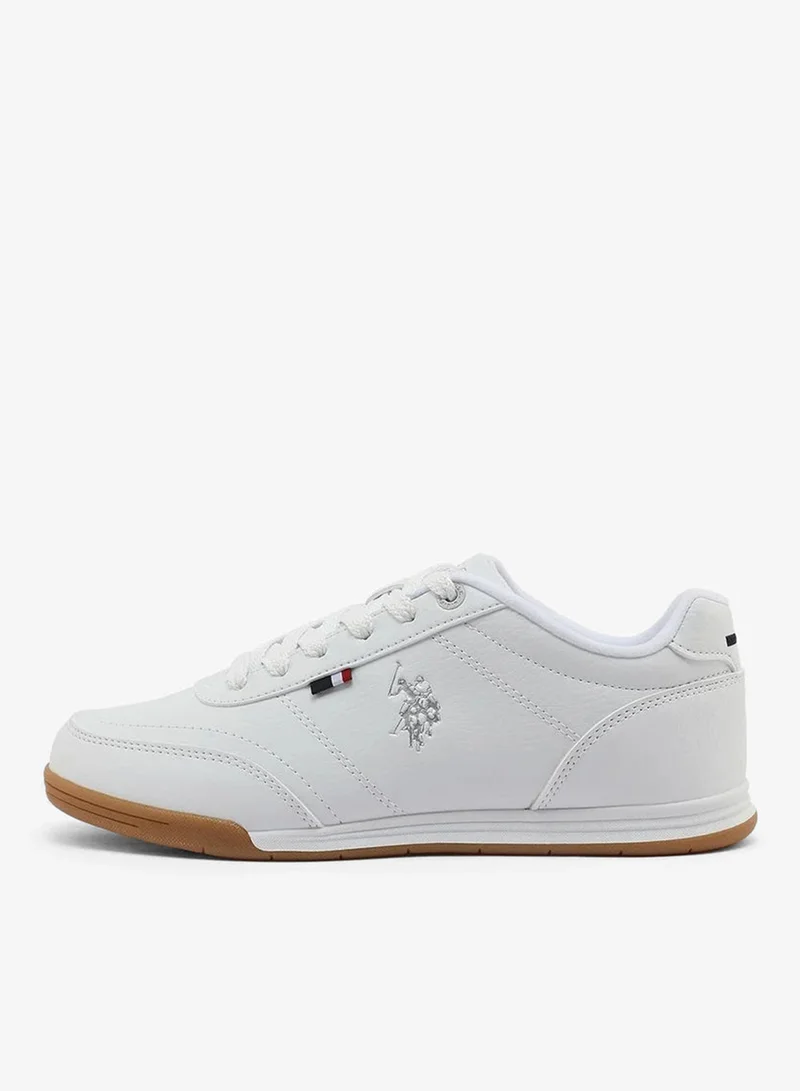 U.S. Polo Assn. White U.S. Polo Assn. CONO GLB 6FX Women’s White Casual Sneakers with Gum Sole – Classic Lace-Up Shoes for Women | Best Price UAE
