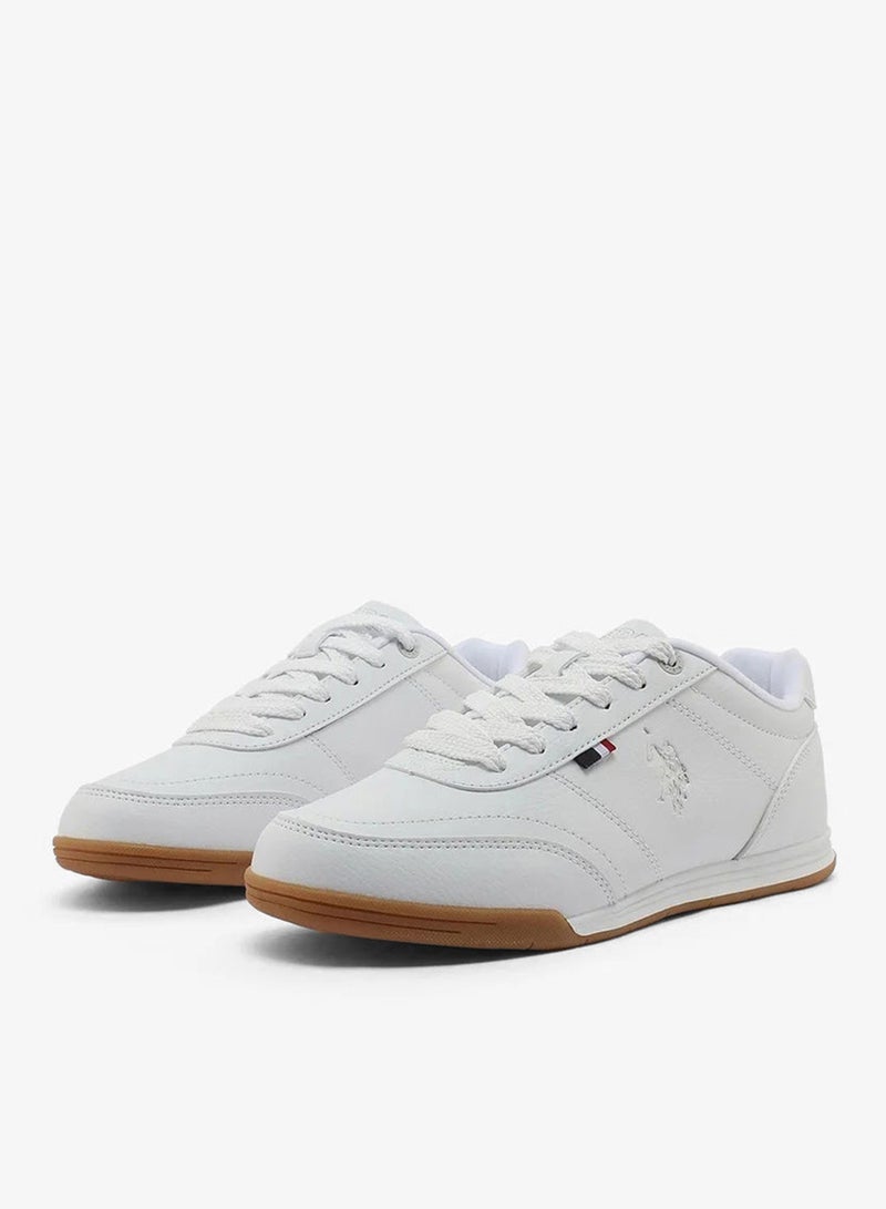 U.S. Polo Assn. CONO GLB 6FX Women’s White Casual Sneakers with Gum Sole – Classic Lace-Up Shoes - Image 4