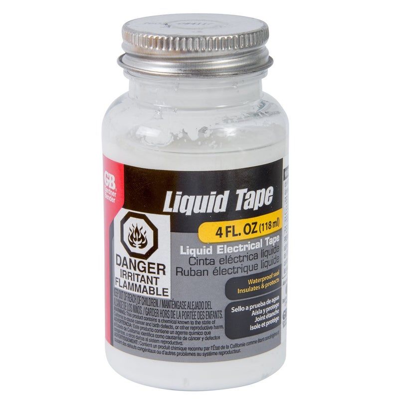 Gardner Bender LTW-400 4OZ WHT LIQ Elec Tape, 4 Oz Bottle, White, 4 Fl Oz - Image 1