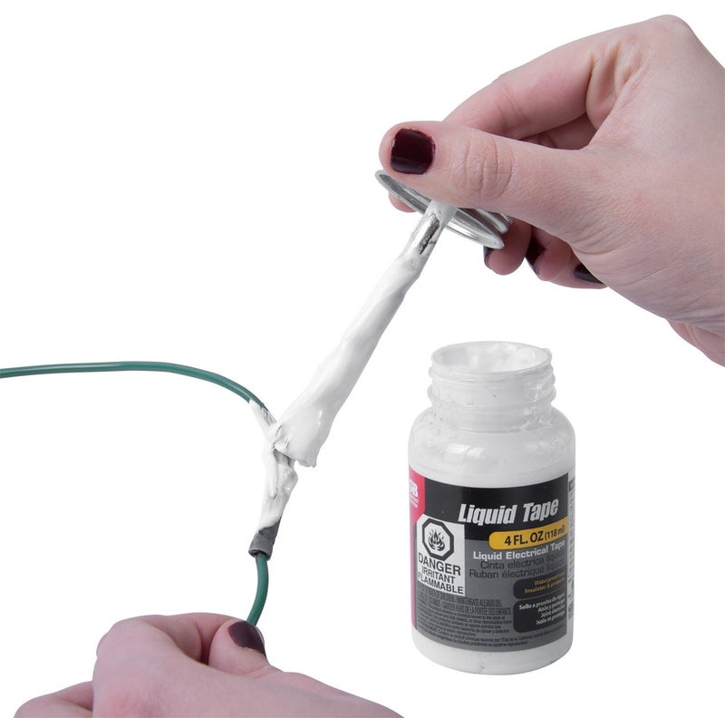 Gardner Bender LTW-400 4OZ WHT LIQ Elec Tape, 4 Oz Bottle, White, 4 Fl Oz - Image 3