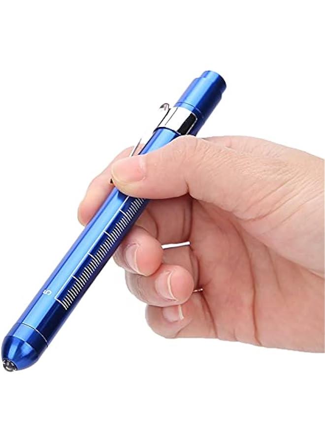 Diagnostic Medical Penlight Pen Torch, Mini Pen Torch Light Reusable LED Penlight with Pupil Gauge, Professional Diagnostic Lamp Clinical Pen with Pocket Clip for Nurses Doctors (Blue) - Image 1