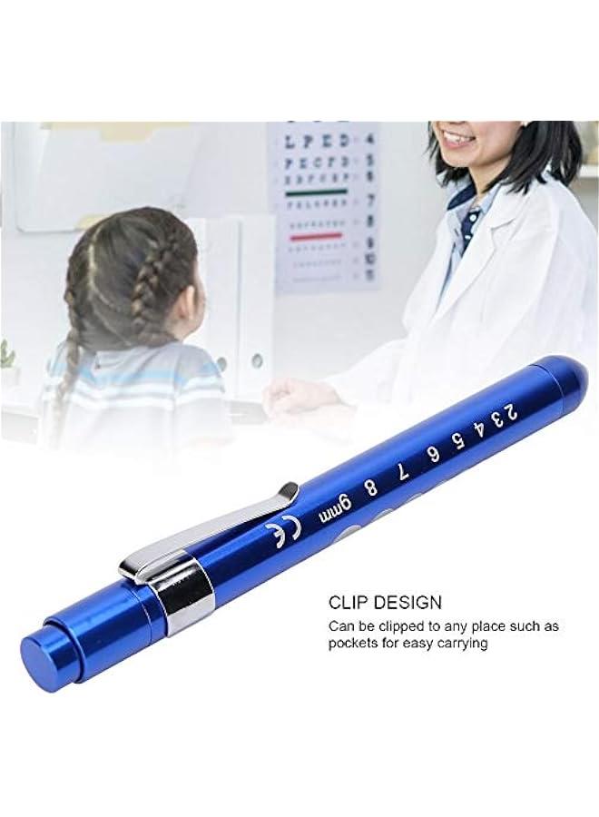 Diagnostic Medical Penlight Pen Torch, Mini Pen Torch Light Reusable LED Penlight with Pupil Gauge, Professional Diagnostic Lamp Clinical Pen with Pocket Clip for Nurses Doctors (Blue) - Image 3